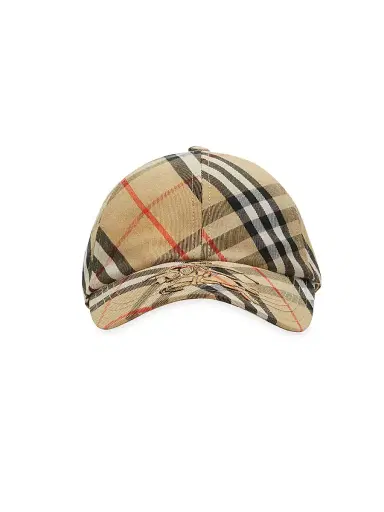 Burberry Women's Check Twill Cap - Sand Ip Check - Size XL | Thumbnail 1