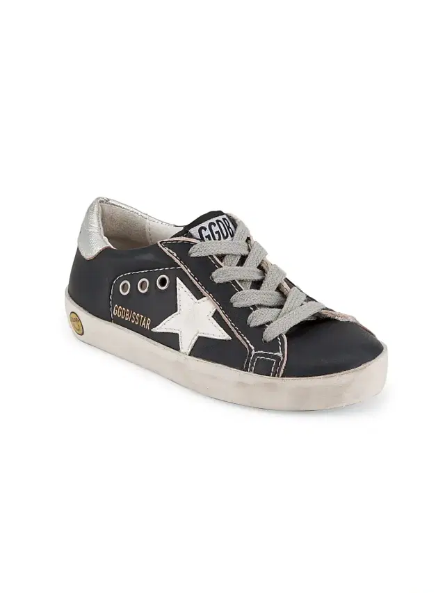 Boy's Super Star Laminated-Heel Sneakers - Blue White Silver 1 (Child)