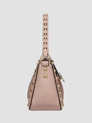 Valentino Garavani Women's Small Rockstud Grainy Calfskin Crossbody Bag - Poudre | Thumbnail 5