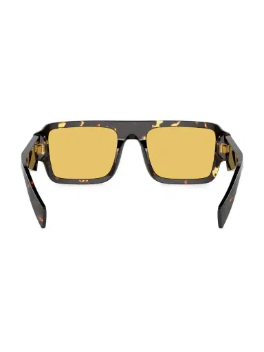 Prada Men's 55MM Square Sunglasses - Havana Multi Yellow | Thumbnail 4
