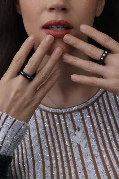 ROBERTO DEMEGLIO Alternating Gold Diamond Pura Stretch Ring | Thumbnail 3 ROBERTO DEMEGLIO Alternating Gold Diamond Pura Stretch Ring | Thumbnail 3