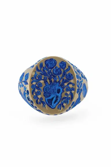 CASTRO SMITH Blue Heart Classic Signet Ring | Thumbnail 4