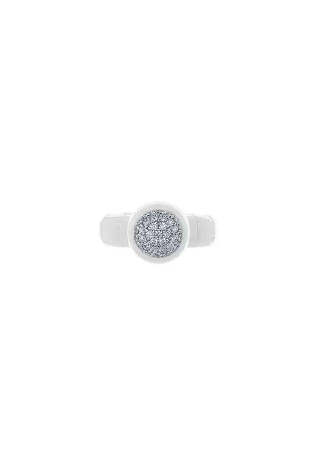ROBERTO DEMEGLIO Diamond Section White Ceramic Dama Ring