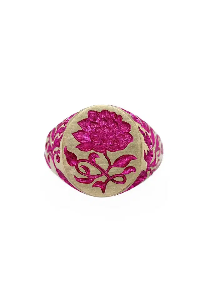 CASTRO SMITH Pink Peony Signet Ring
