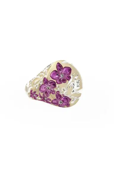 CASTRO SMITH Purple Orchid Signet Ring | Thumbnail 4