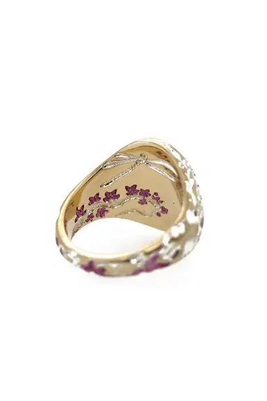CASTRO SMITH Purple Orchid Signet Ring | Thumbnail 5