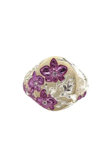 CASTRO SMITH Purple Orchid Signet Ring | Thumbnail 1