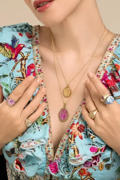 CASTRO SMITH Purple Peony Signet Ring | Thumbnail 4