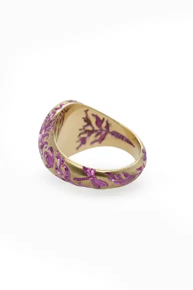 CASTRO SMITH Purple Peony Signet Ring | Thumbnail 7