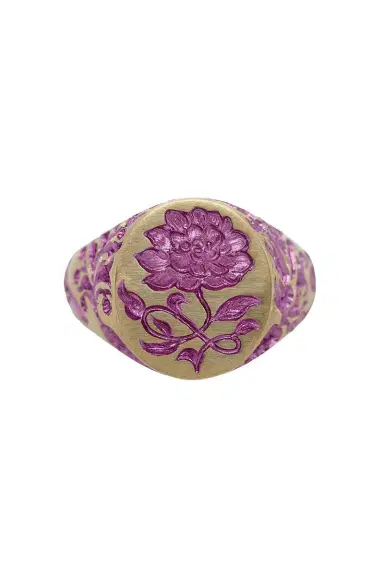 CASTRO SMITH Purple Peony Signet Ring | Thumbnail 1