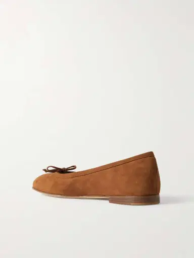 Manolo Blahnik Veralli Bow-detailed Suede Ballet Flats | Thumbnail 3 Manolo Blahnik Veralli Bow-detailed Suede Ballet Flats | Thumbnail 3