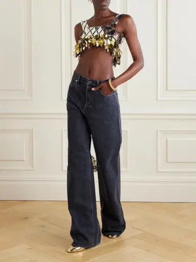 Rabanne Cropped Fringed Chainmail Top | Thumbnail 2