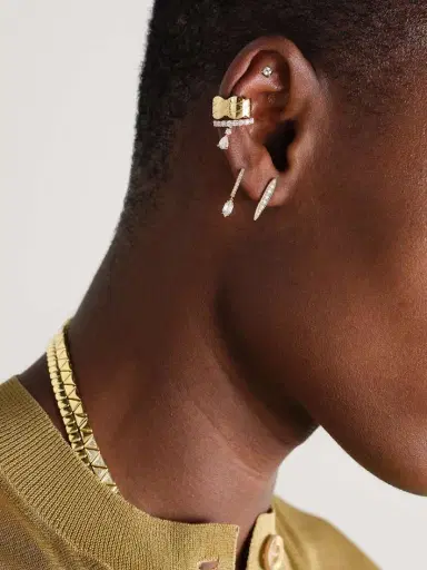 Anita Ko Small Spear 18-karat Gold Diamond Earrings | Thumbnail 4 Anita Ko Small Spear 18-karat Gold Diamond Earrings | Thumbnail 4