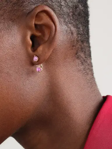 Anita Ko Orbit 18-karat Gold Sapphire Single Earring | Thumbnail 2