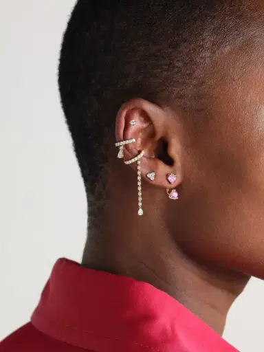 Anita Ko Orbit 18-karat Gold Sapphire Single Earring | Thumbnail 4