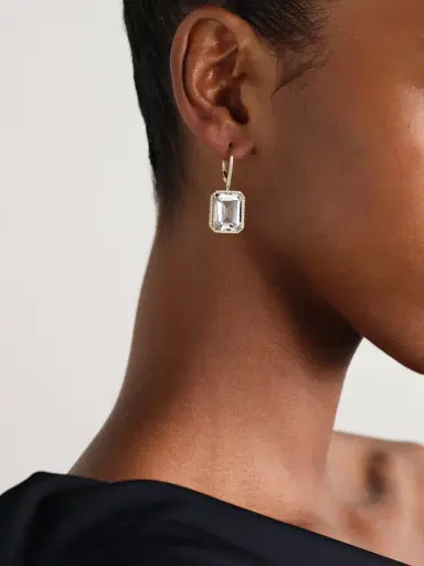 SHAY Portrait 18-karat Gold, Topaz And Diamond Earrings | Thumbnail 2 SHAY Portrait 18-karat Gold, Topaz And Diamond Earrings | Thumbnail 2