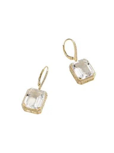 SHAY Portrait 18-karat Gold, Topaz And Diamond Earrings | Thumbnail 1 SHAY Portrait 18-karat Gold, Topaz And Diamond Earrings | Thumbnail 1