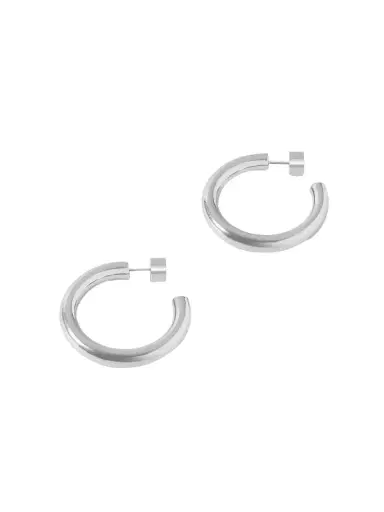 Jennifer Fisher Natasha Mini Silver-plated Hoop Earrings | Thumbnail 1 Jennifer Fisher Natasha Mini Silver-plated Hoop Earrings | Thumbnail 1