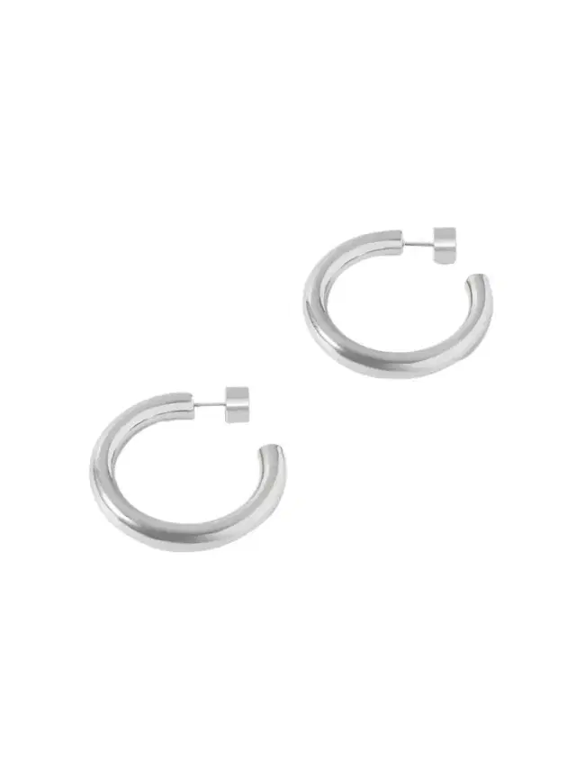 Jennifer Fisher Natasha Mini Silver-plated Hoop Earrings