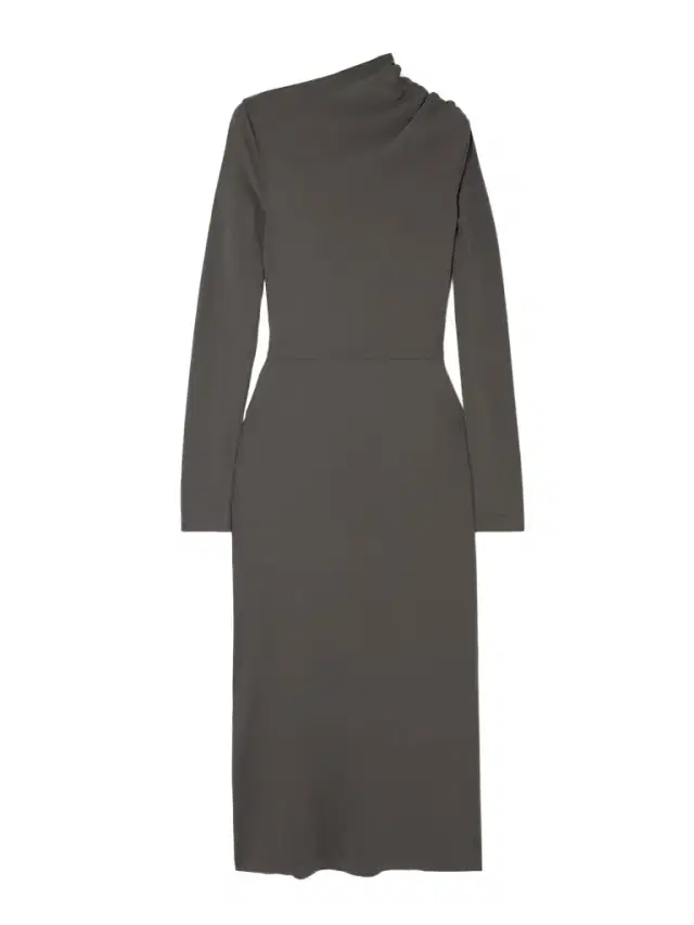 Gathered Stretch-jersey Maxi Dress