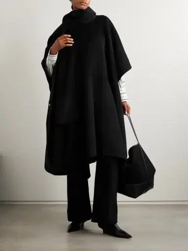 TOTEME Cape-effect Tie-neck Wool Coat | Thumbnail 2
