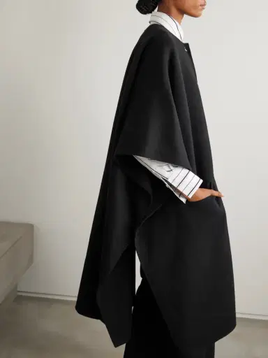 TOTEME Cape-effect Tie-neck Wool Coat | Thumbnail 3