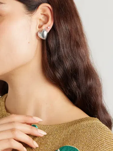 Roxanne Assoulin Heart & Soul Silver-tone Earrings | Thumbnail 2