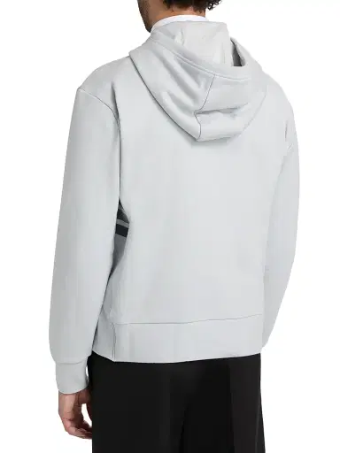 Thom Browne Men's Loopback Jersey Hoodie Jacket - Pale Grey - Size XXL | Thumbnail 5