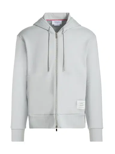 Thom Browne Men's Loopback Jersey Hoodie Jacket - Pale Grey - Size XXL | Thumbnail 1