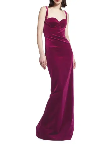 Balenciaga Women's Fitted Gown - Plum - Size 8 | Thumbnail 2 Balenciaga Women's Fitted Gown - Plum - Size 8 | Thumbnail 2