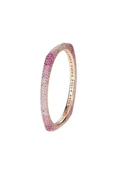 FULLORD Ombre Pink Sapphire Ghost Bangle Bracelet | Thumbnail 1