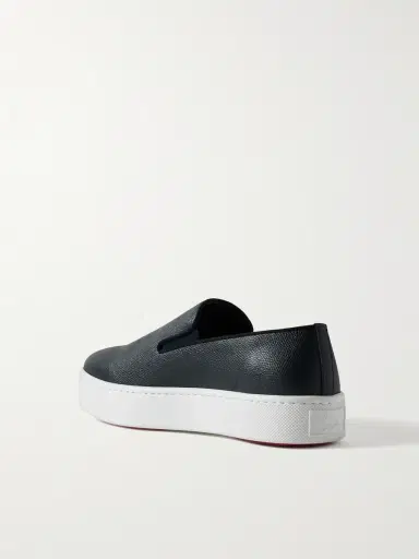 Christian Louboutin Boatissimo Cross-Grain Leather Slip-On Sneakers - Men | Thumbnail 3 Christian Louboutin Boatissimo Cross-Grain Leather Slip-On Sneakers - Men | Thumbnail 3