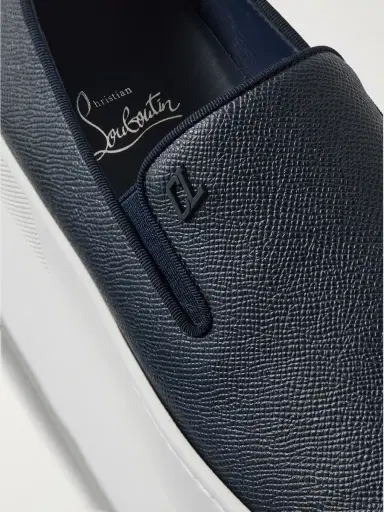 Christian Louboutin Boatissimo Cross-Grain Leather Slip-On Sneakers - Men | Thumbnail 4 Christian Louboutin Boatissimo Cross-Grain Leather Slip-On Sneakers - Men | Thumbnail 4