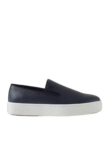 Christian Louboutin Boatissimo Cross-Grain Leather Slip-On Sneakers - Men | Thumbnail 1 Christian Louboutin Boatissimo Cross-Grain Leather Slip-On Sneakers - Men | Thumbnail 1
