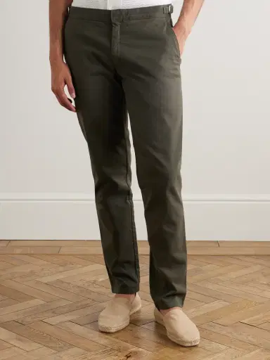 Orlebar Brown Fallon Straight-Leg Organic Cotton-Blend Twill Trousers - Men | Thumbnail 3