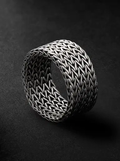 John Hardy Rata Sterling Silver Ring - Men | Thumbnail 1