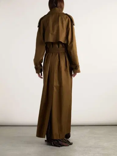 Saint Laurent Oversized Belted Cotton-twill Trench Coat - FR 34 | Thumbnail 4 Saint Laurent Oversized Belted Cotton-twill Trench Coat - FR 34 | Thumbnail 4