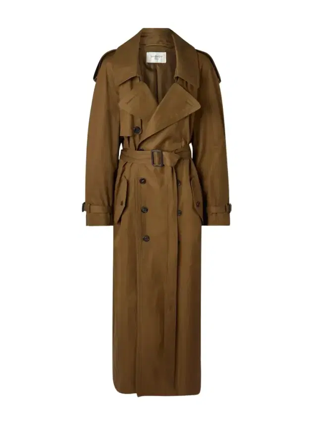 Oversized Belted Cotton-twill Trench Coat - FR 34