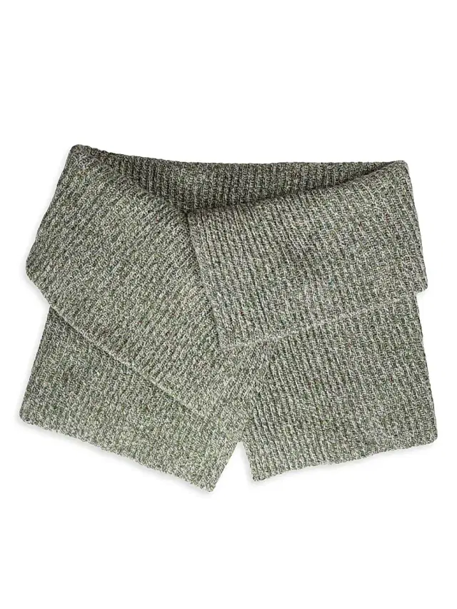 Women's Marled Fleck Knit Wrap Scarf - Green Multi