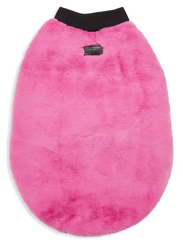 Apparis Carter Faux Fur Dog Sweater - Sugar Pink