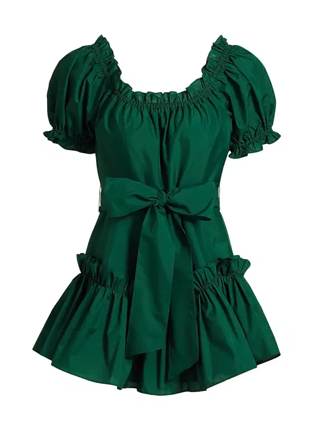 LoveShackFancy Women's Winterberry Estine Minidress - Green