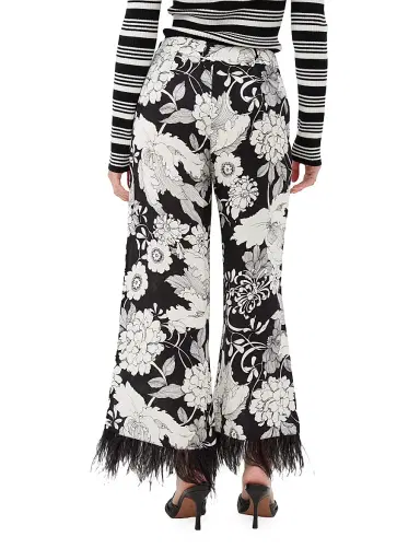 Trina Turk Women's Weekend Jacquard & Feather Pants | Thumbnail 4 Trina Turk Women's Weekend Jacquard & Feather Pants | Thumbnail 4