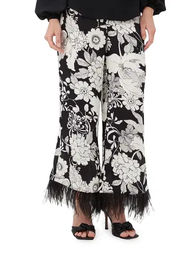Trina Turk Women's Weekend Jacquard & Feather Pants | Thumbnail 5 Trina Turk Women's Weekend Jacquard & Feather Pants | Thumbnail 5