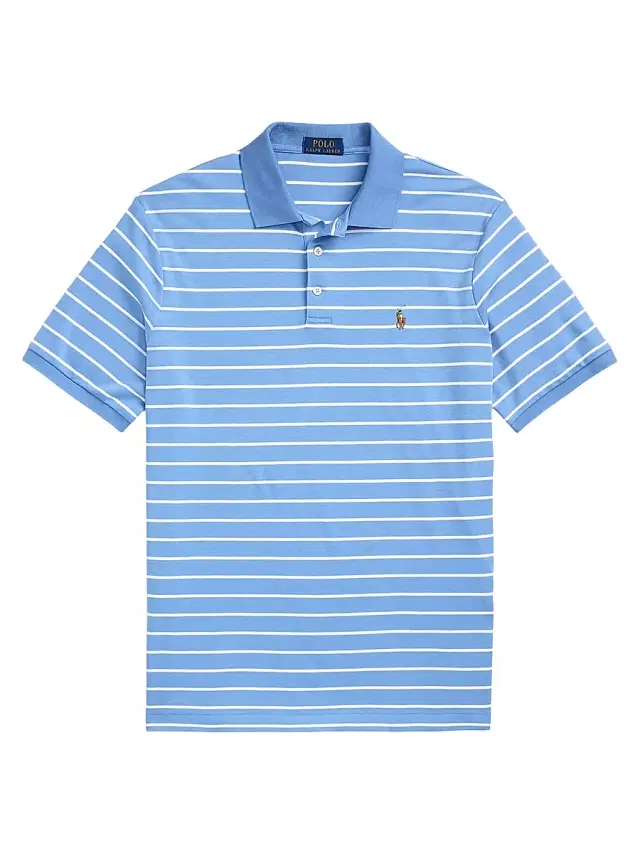 Polo Ralph Lauren Men's Classic Fit Striped Polo Shirt - Sky Blue White