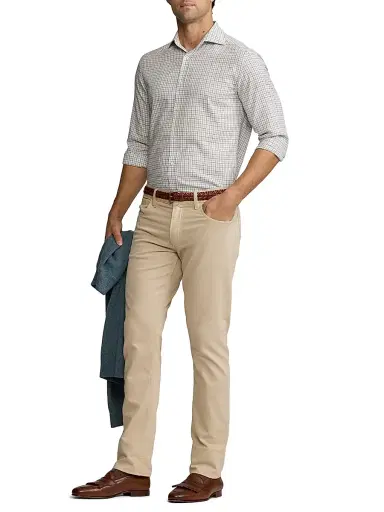 Ralph Lauren Purple Label Men's Tattersall Twill Shirt - Navy Blue | Thumbnail 2 Ralph Lauren Purple Label Men's Tattersall Twill Shirt - Navy Blue | Thumbnail 2