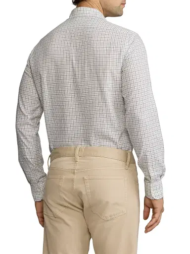 Ralph Lauren Purple Label Men's Tattersall Twill Shirt - Navy Blue | Thumbnail 5 Ralph Lauren Purple Label Men's Tattersall Twill Shirt - Navy Blue | Thumbnail 5