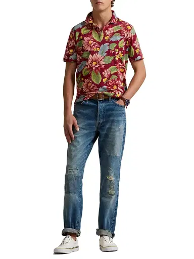 Polo Ralph Lauren Men's Floral Jersey Polo Shirt - Sunset Patio Floral | Thumbnail 2 Polo Ralph Lauren Men's Floral Jersey Polo Shirt - Sunset Patio Floral | Thumbnail 2