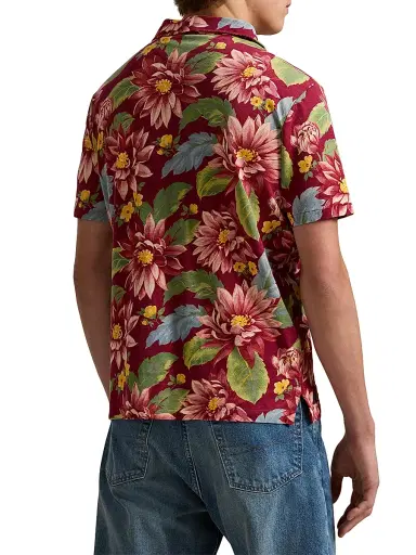 Polo Ralph Lauren Men's Floral Jersey Polo Shirt - Sunset Patio Floral | Thumbnail 4 Polo Ralph Lauren Men's Floral Jersey Polo Shirt - Sunset Patio Floral | Thumbnail 4