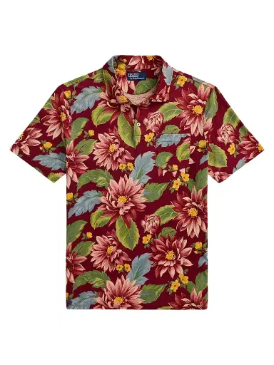Polo Ralph Lauren Men's Floral Jersey Polo Shirt - Sunset Patio Floral | Thumbnail 1 Polo Ralph Lauren Men's Floral Jersey Polo Shirt - Sunset Patio Floral | Thumbnail 1