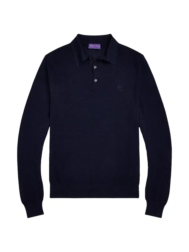 Ralph Lauren Purple Label Men's Polo Silk-Cotton Sweater - Classic Chairman Navy